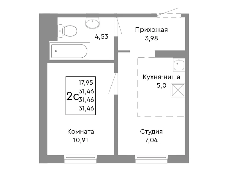 1-комнатная