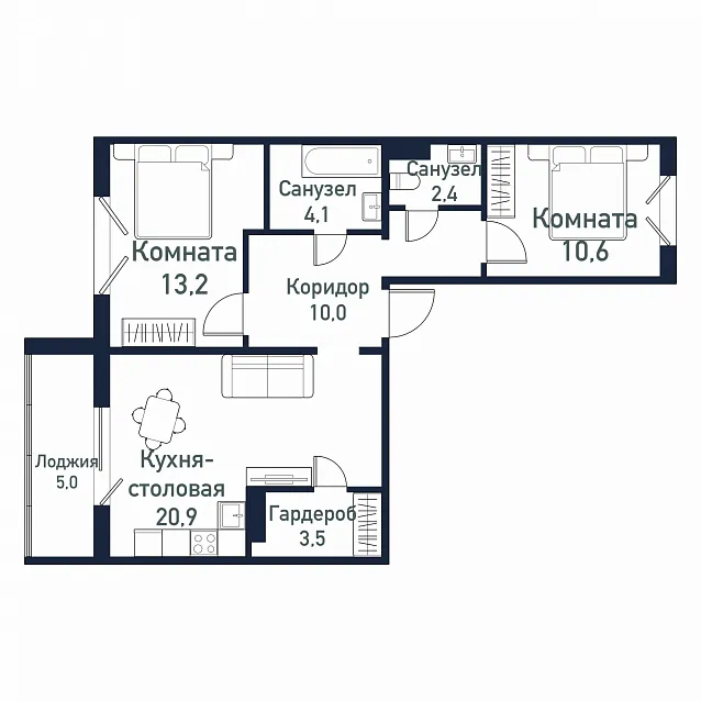 2-комнатная