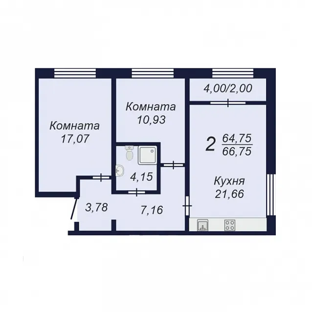 2-комнатная