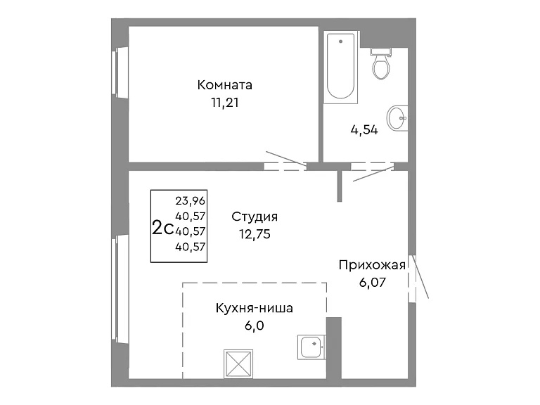 1-комнатная