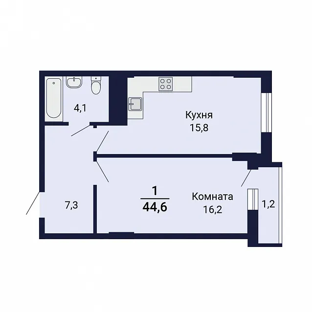 1-комнатная